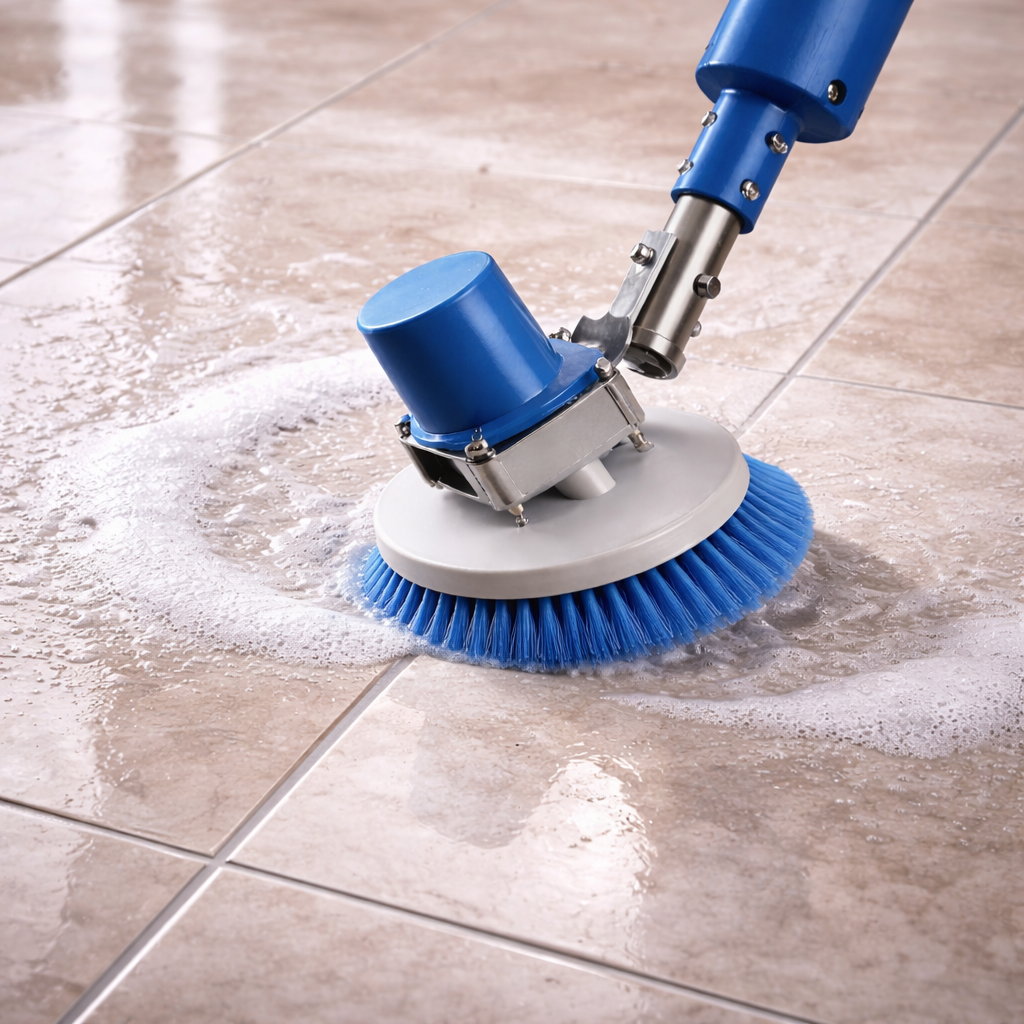 Cleaning machine in action